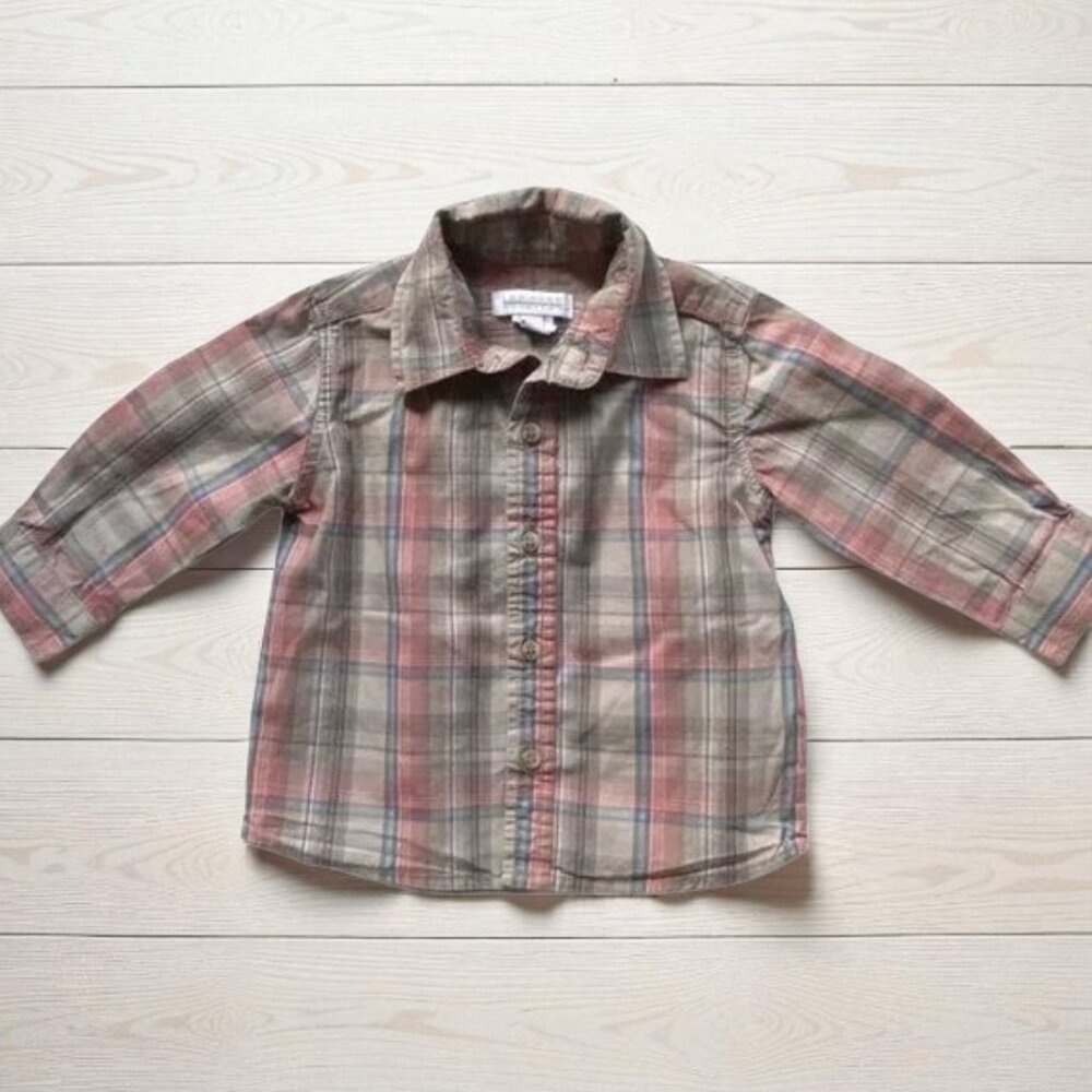 Genevieve Lapierre Collection Cotton Plaid Lightweight Button-Down Shirt 20lbs